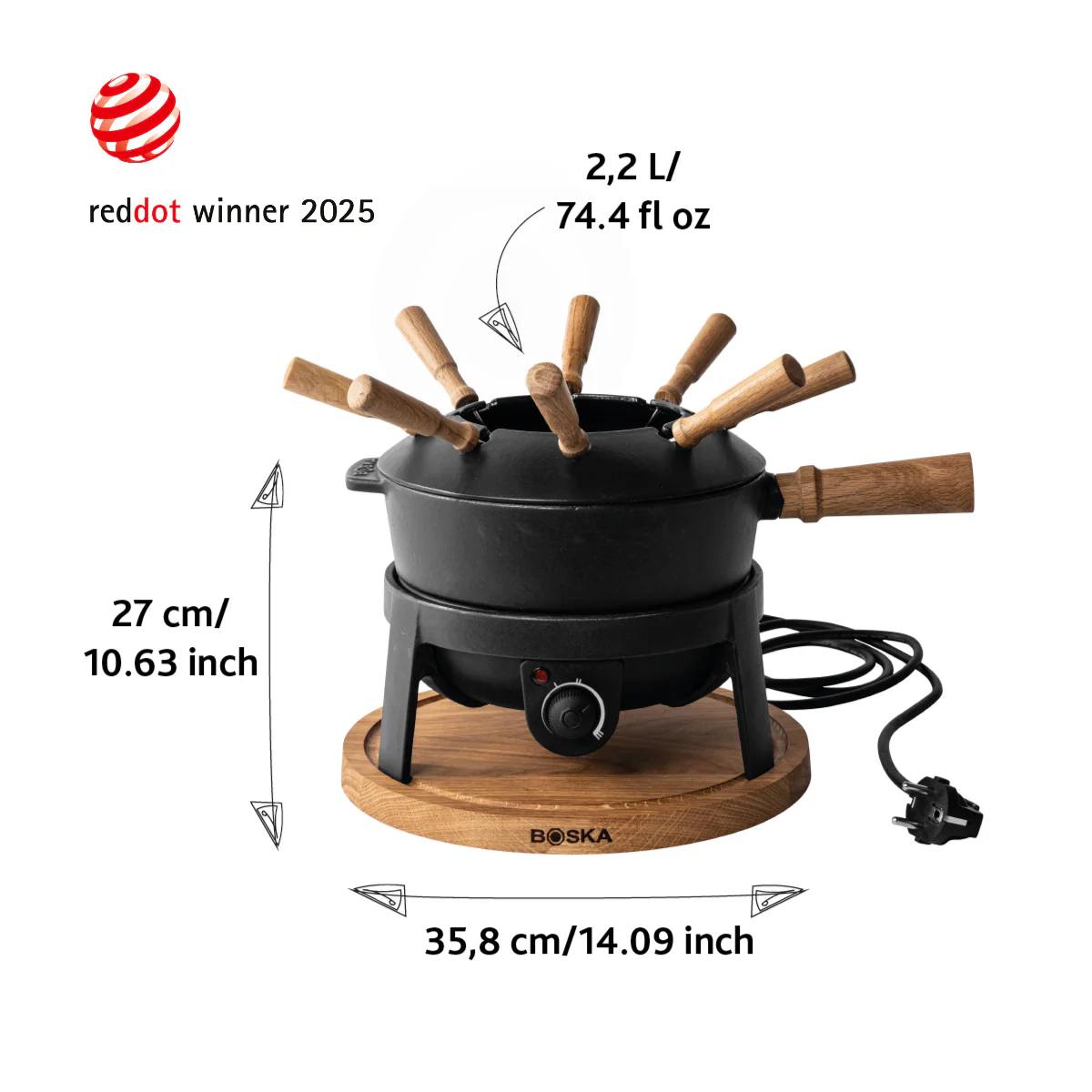 Elektrische Fondueset Pro 110V - 74.4 fl oz - Image 3